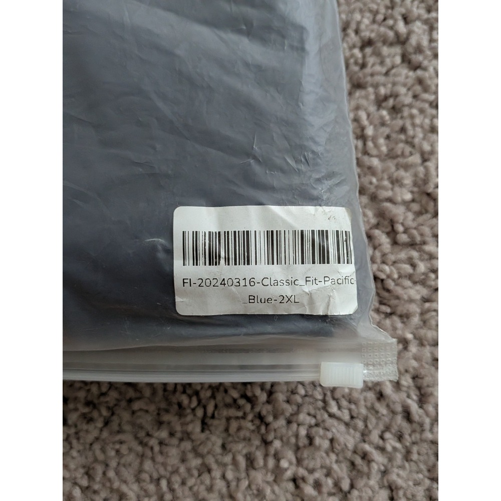 NWT Fioboc Hoodie Mens 2XL Pacific Blue Classic Fit Lightweight Pullover - Picture 12 of 12